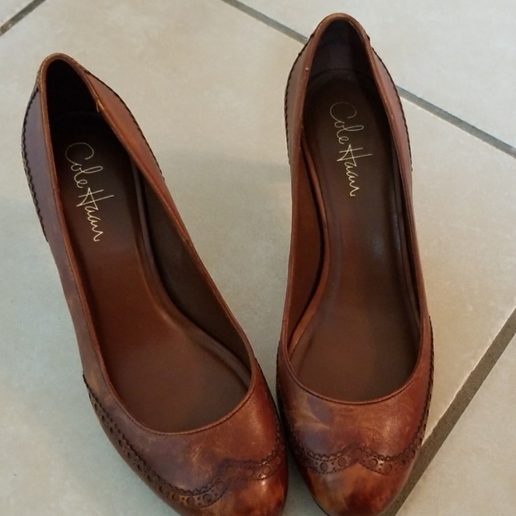 Cole Haan Shoes - Cole Haan Nike Air brown leather pumps